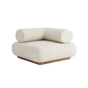 Hoekmodule buitenbank 1-zit van teak – Tatami Sofa | Jardinico