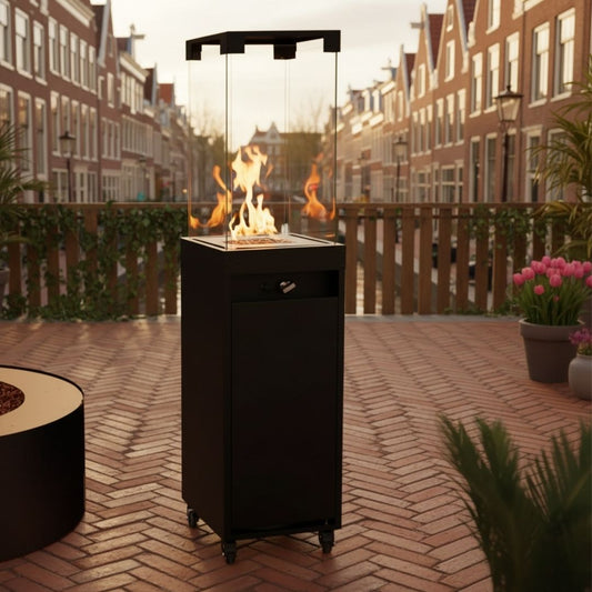 Terrashaard op Gas – Planika Faro Heater Gas voor Buiten | Mobiel & Weerbestendig