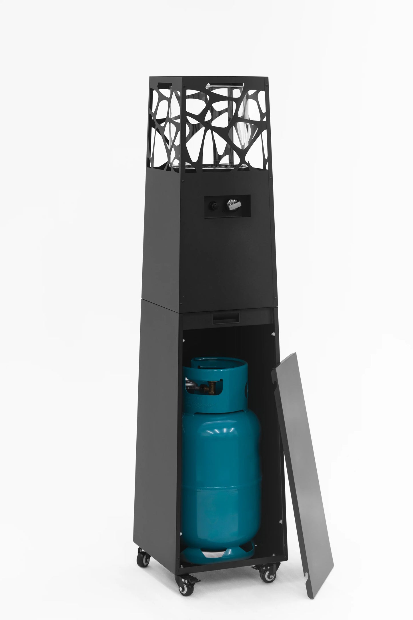 Terrasverwarmer op gas voor HORECA – Buitenhaard op gas | Pyramid Planika - Chique Buiten Leven - Planika Buiten gashaard