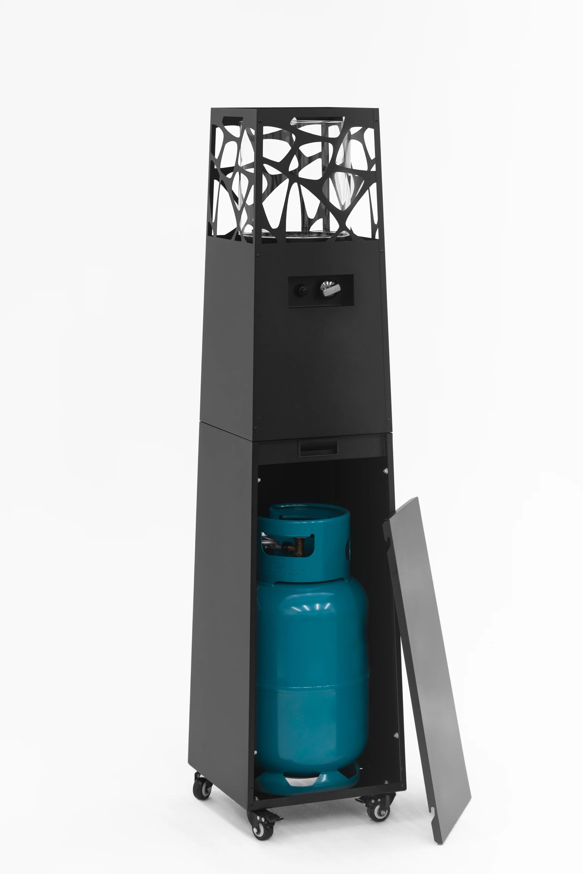 Terrasverwarmer op gas voor HORECA – Buitenhaard op gas | Pyramid Planika - Chique Buiten Leven - Planika Buiten gashaard