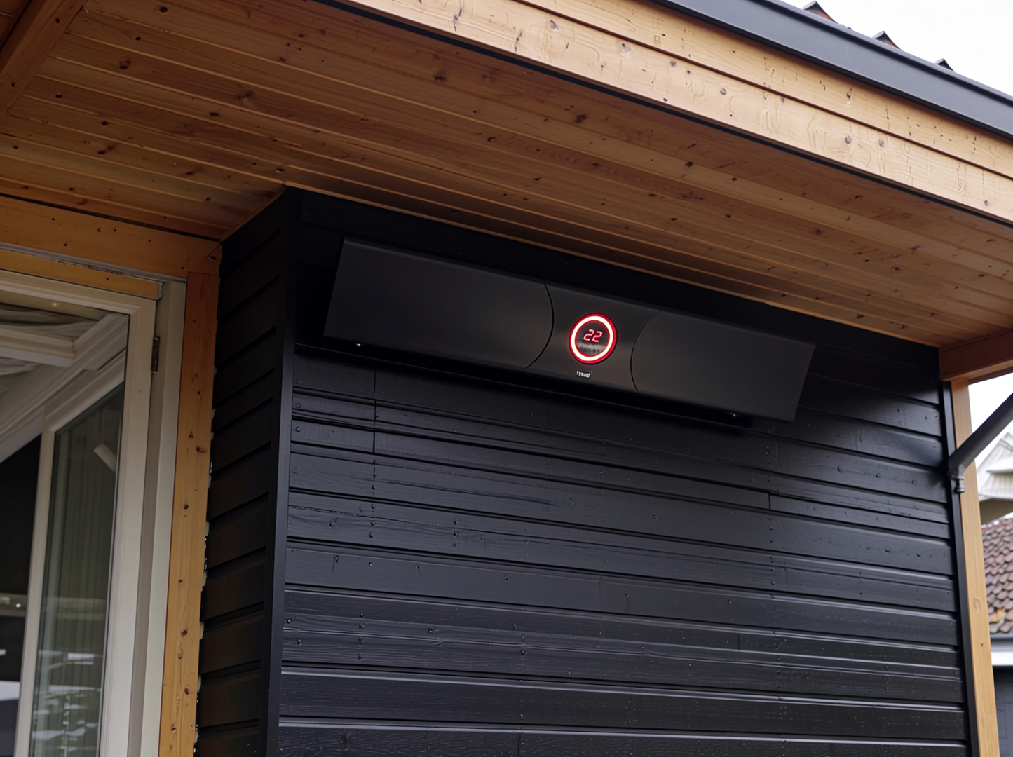 Elektrische Infrarood Terrasverwarming Heater | Infralia – terrasverwarmer buitenleven overkapping | sfeerfoto