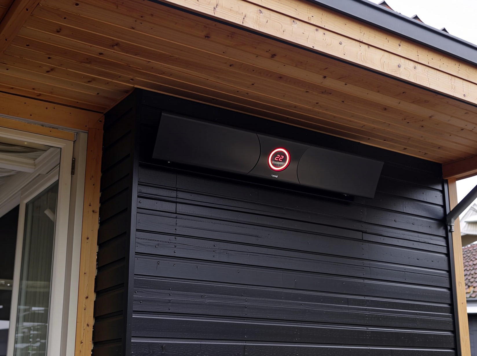 Elektrische Infrarood Terrasverwarming Heater | Infralia – terrasverwarmer buitenleven overkapping | sfeerfoto