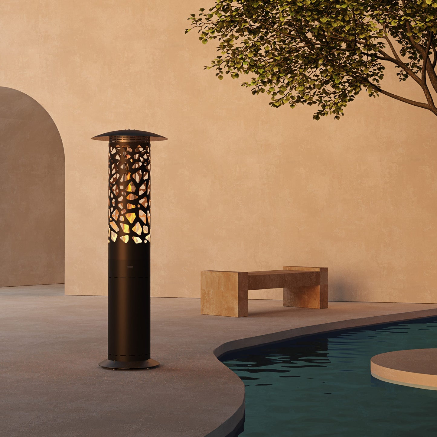 Tile Hyperion Gashaard voor Buiten – Luxe Design Buitenhaard | GlammFire
