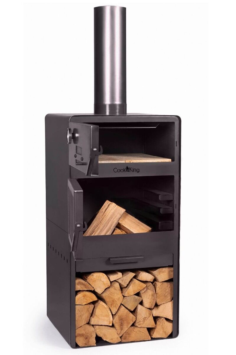 Tuinhaard met Pizza Oven | CookKing Vento Buitenhaard op Hout