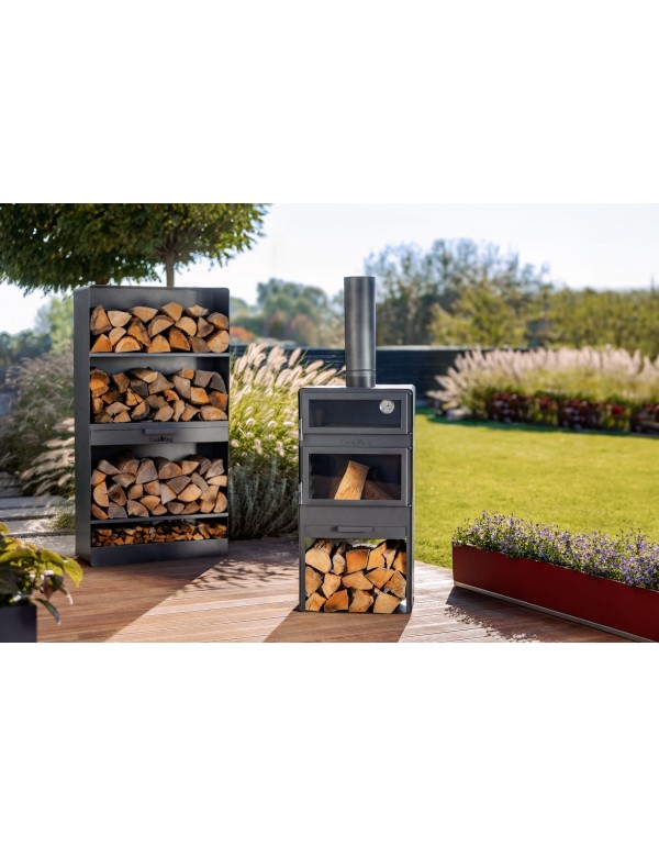 Tuinkachel VENTO met oven en dubbel gehard glas | CookKing – chiquebuitenleven | sfeerfoto