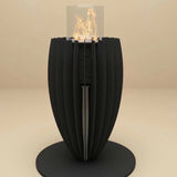 GlammFire Tuli Gasverwarmer Zwart | Design Buiten Vuurplaats op LPG