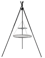 Driepoot grill TIPI 210 cm met 2 RVS grillroosters 80 cm + 40 cm | CookKing