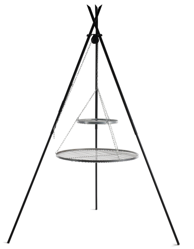 CookKing driepoot grill TIPI 210 cm met 2 RVS grillroosters