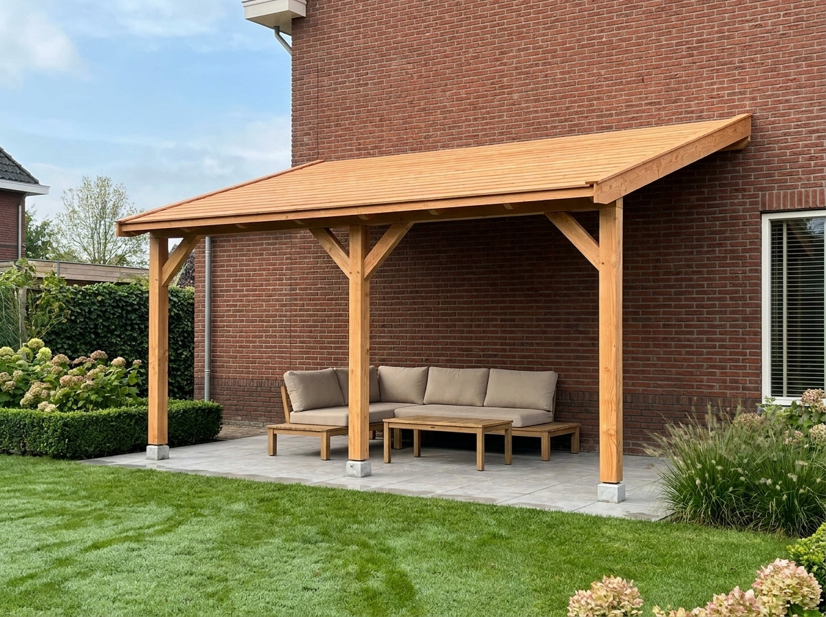 Douglas Houten Veranda – Luxe Bouwpakket | YARD Outdoor | Oblique Schuin Dak – schuindak 51848670871875