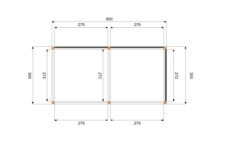 Douglas houten overkapping Sublime – 600x300 | YARD Outdoor