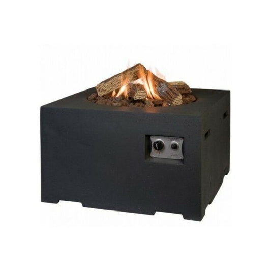 Happy Cocooning vierkante vuurtafel in zwart – luxe cocoon table van composiet