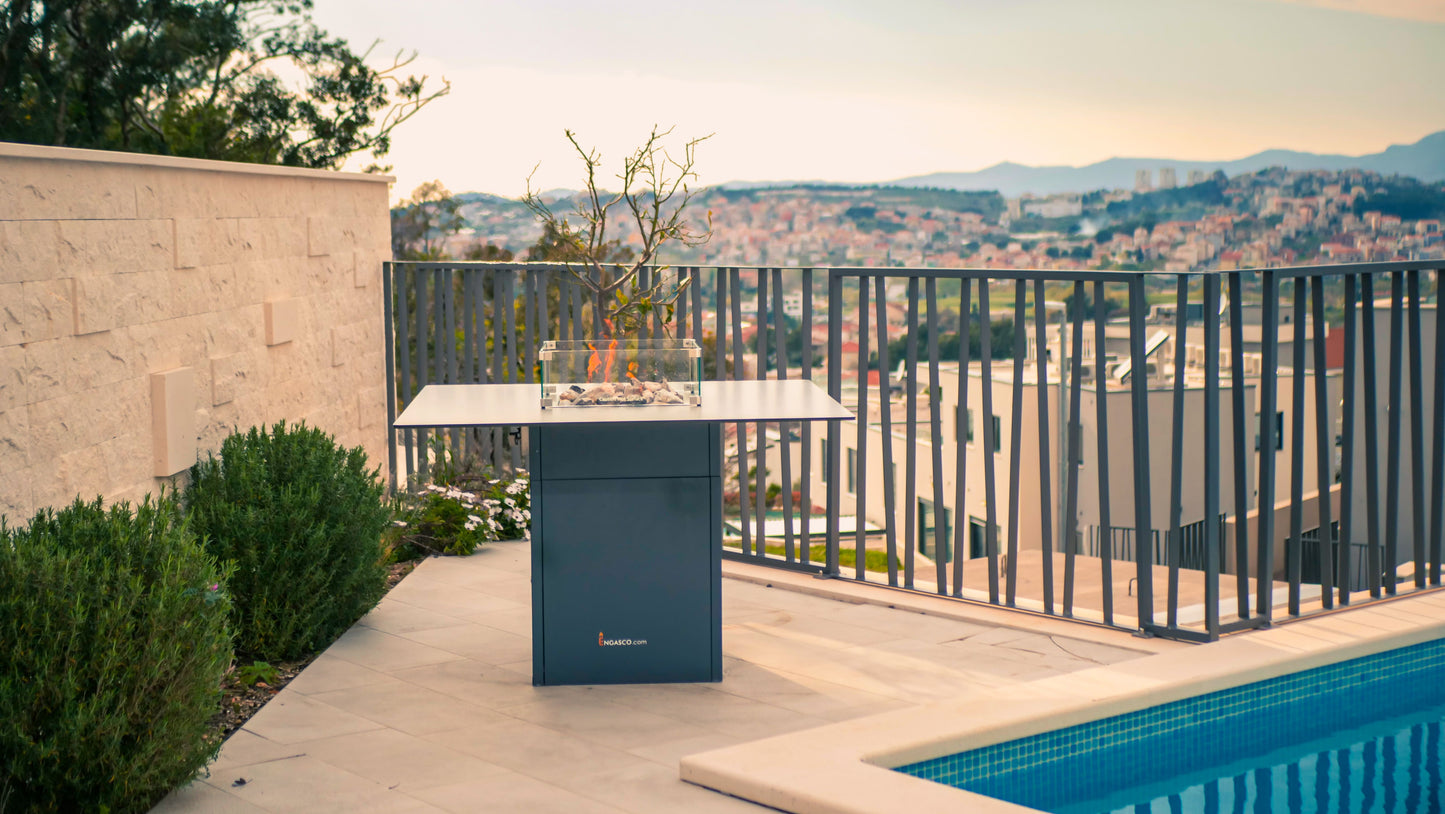 Vuurtafel voor Buiten – Luxe Gashaard Tafel - Slava Low - Chique Buiten Leven - Engasco - Vuurtafel