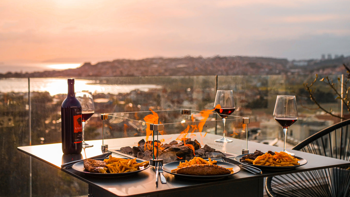 Vuurtafel voor Buiten – Luxe Gashaard Tafel - Slava Low - Chique Buiten Leven - Engasco - Vuurtafel