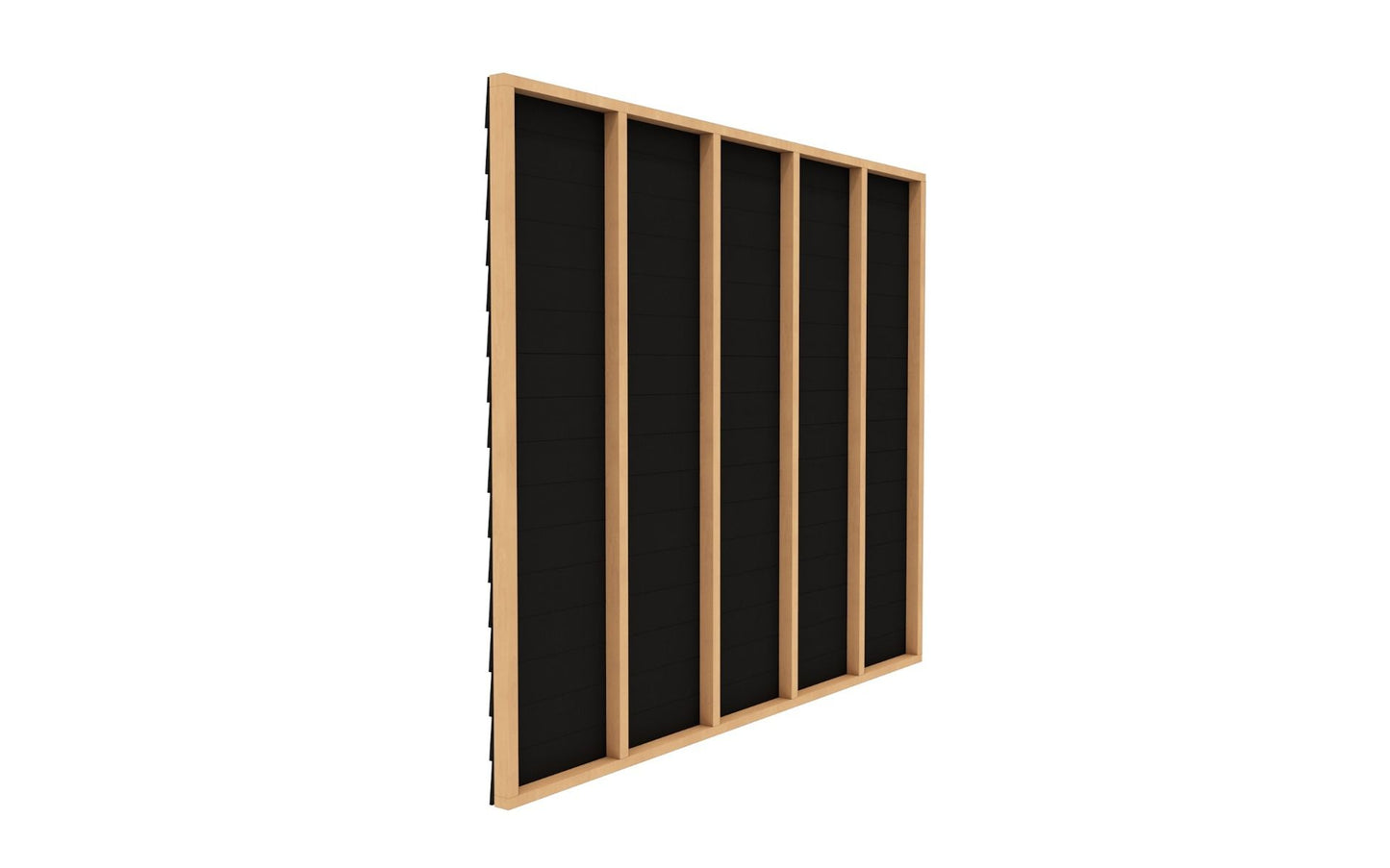Wandmodule Grandiose Plat dak - achter/voor - 246x224cm - zwart rabat