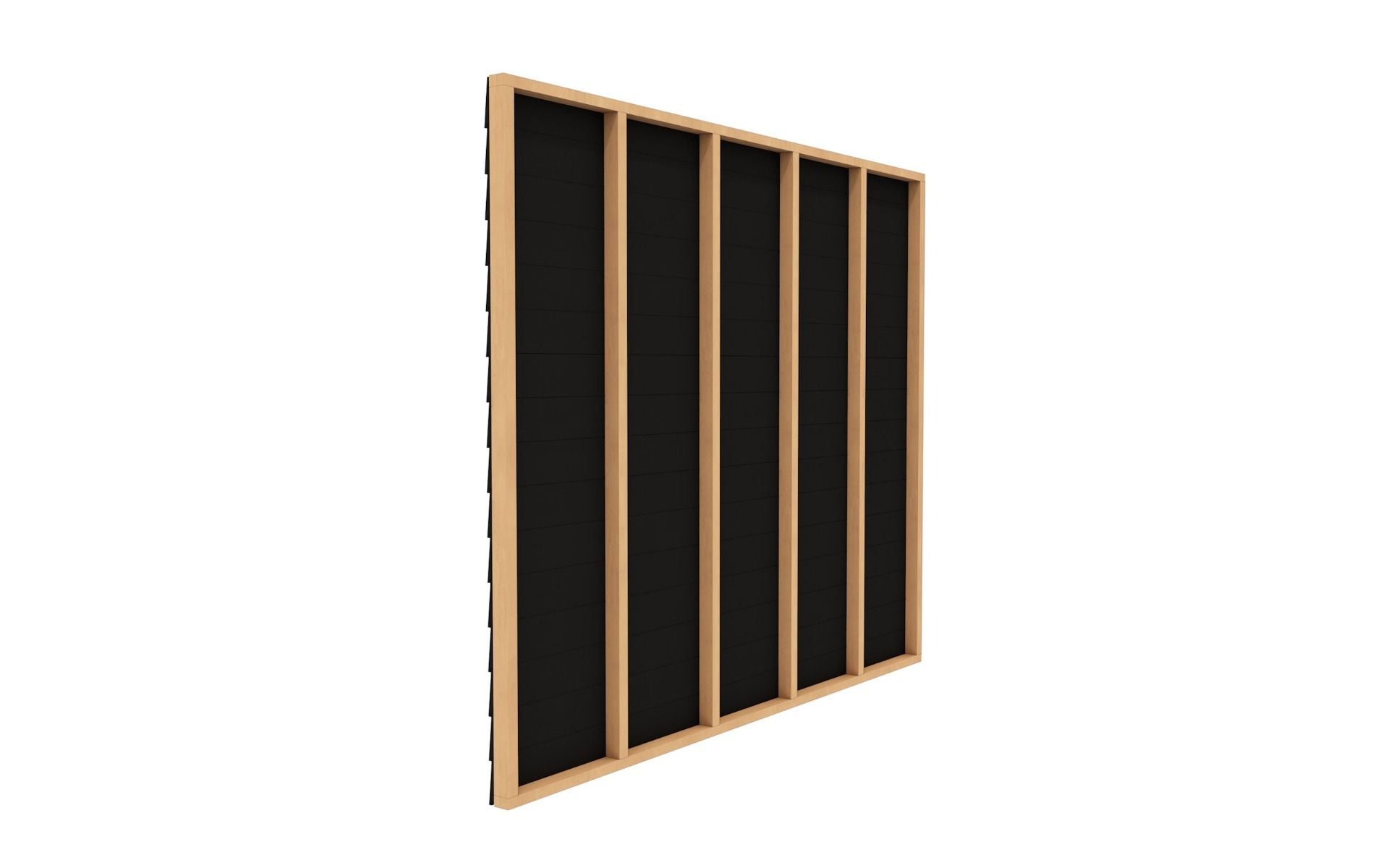 Wandmodule Grandiose Plat dak - achter/voor - 246x224cm - zwart rabat
