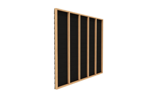 Wandmodule Grandiose Plat dak - achter/voor - 246x224cm - zwart rabat