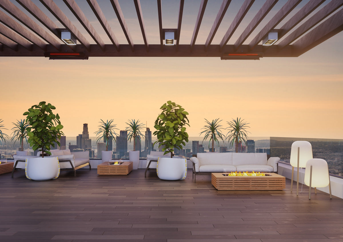 EcoSmart Fires Wharf | Grote Bio-ethanol Vuurtafel in Beton of Teak