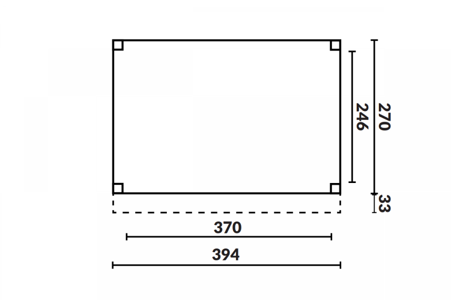 YARD Outdoor GRANDIOSE overkapping 400x270 cm Douglas blank