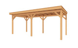 GRANDIOSE overkapping bouwpakket 600x270 cm Douglas blank YARD Outdoor