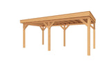 SUBLIME overkapping bouwpakket plat dak 600x300 cm Douglas blank YARD Outdoor