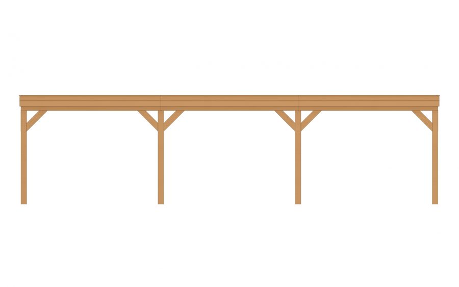 YARD Outdoor SUBLIME overkapping plat dak 1000x300 cm Douglas blank