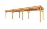 SUBLIME overkapping bouwpakket plat dak 1100x300 cm Douglas blank YARD Outdoor