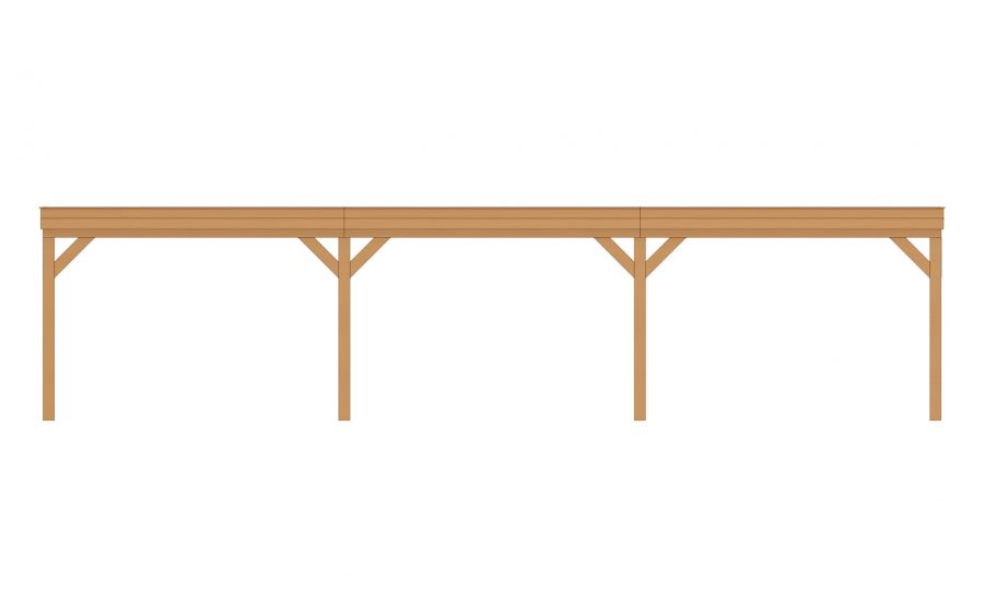 YARD Outdoor SUBLIME overkapping plat dak 1100x300 cm Douglas blank