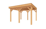 SUBLIME overkapping bouwpakket plat dak 400x350 cm Douglas blank YARD Outdoor