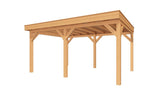 SUBLIME overkapping bouwpakket plat dak 500x350 cm Douglas blank YARD Outdoor