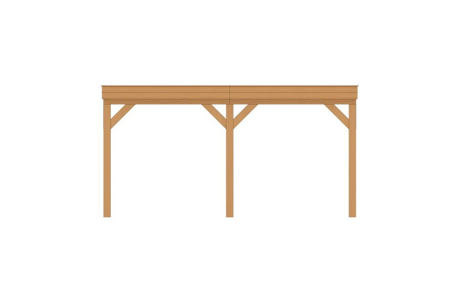 YARD Outdoor SUBLIME overkapping plat dak 500x350 cm Douglas blank