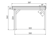 YARD Outdoor SUBLIME overkapping plat dak 900x350 cm Douglas blank