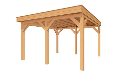 YARD Outdoor SUBLIME overkapping plat dak 400x400 cm Douglas blank