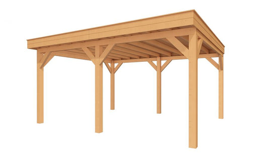 YARD Outdoor SUBLIME overkapping plat dak 500x400 cm Douglas blank