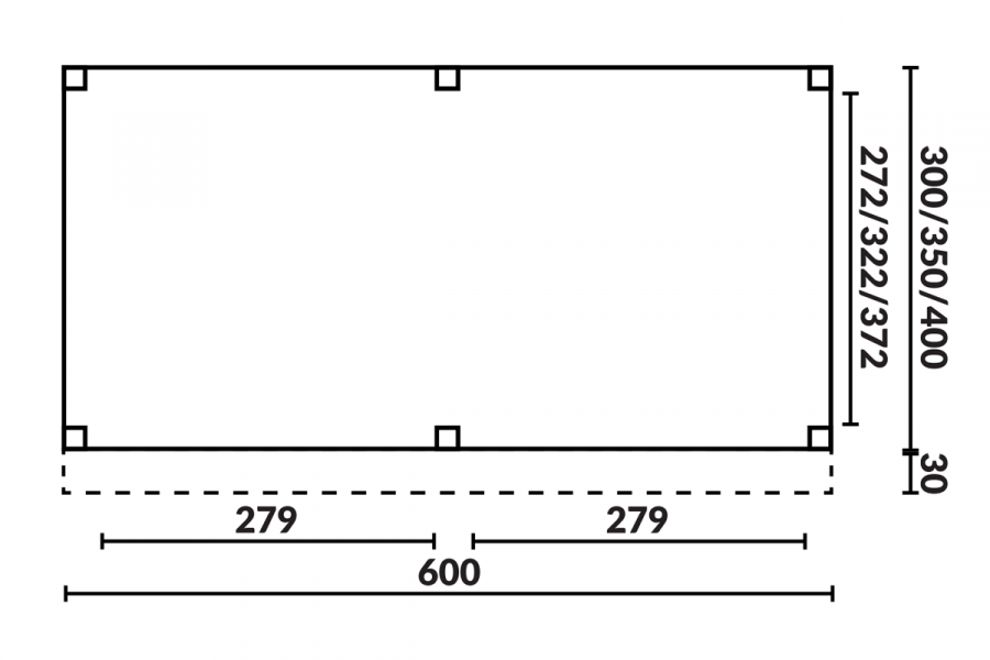 YARD Outdoor SUBLIME overkapping plat dak 600x400 cm Douglas blank