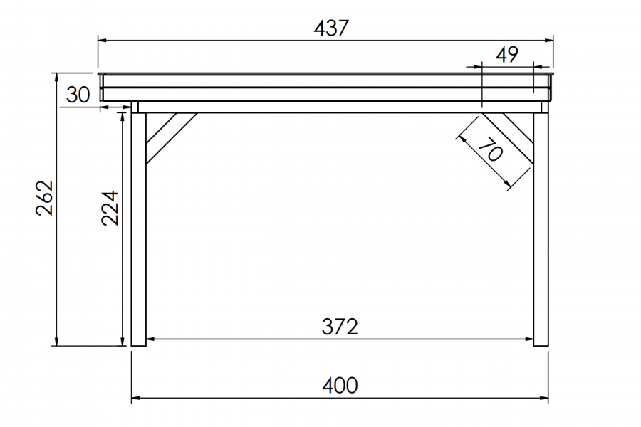 YARD Outdoor SUBLIME overkapping plat dak 900x400 cm Douglas blank