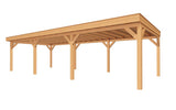 SUBLIME overkapping bouwpakket plat dak 1000x400 cm Douglas blank YARD Outdoor
