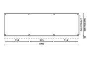 YARD Outdoor SUBLIME overkapping plat dak 1000x400 cm Douglas blank