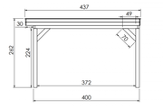 YARD Outdoor SUBLIME overkapping plat dak 1000x400 cm Douglas blank