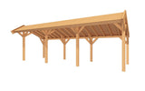 SUBLIME overkapping bouwpakket kapschuurdak 800x250 cm Douglas blank YARD Outdoor
