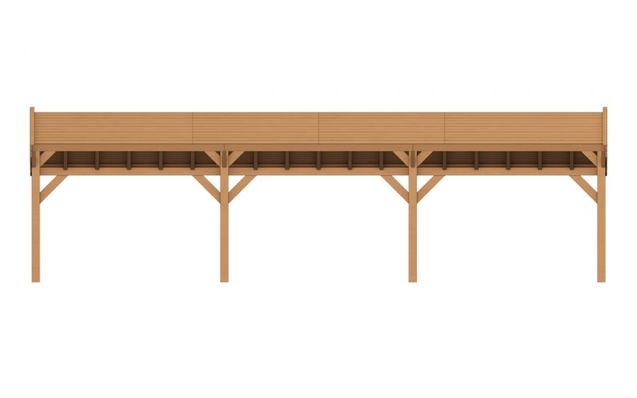 YARD Outdoor SUBLIME overkapping kapschuurdak 1000x250 cm Douglas blank