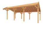 SUBLIME overkapping bouwpakket kapschuurdak 750x300 cm Douglas blank YARD Outdoor