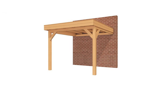 YARD Outdoor SUBLIME veranda plat dak 300x300 cm Douglas blank