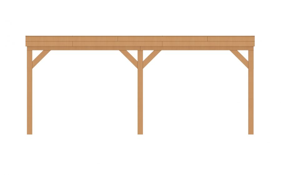 YARD Outdoor SUBLIME veranda plat dak 600x300 cm Douglas blank