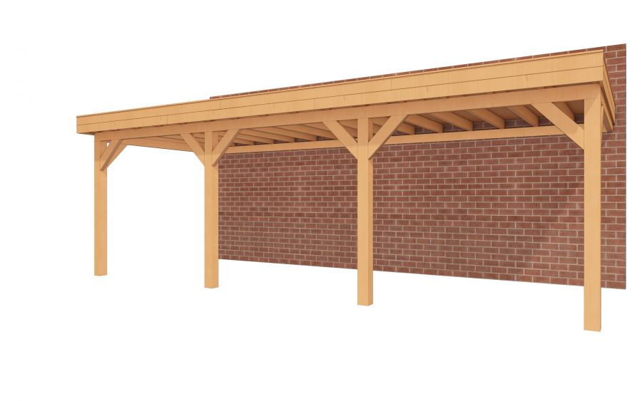 YARD Outdoor SUBLIME veranda plat dak 750x300 cm Douglas blank