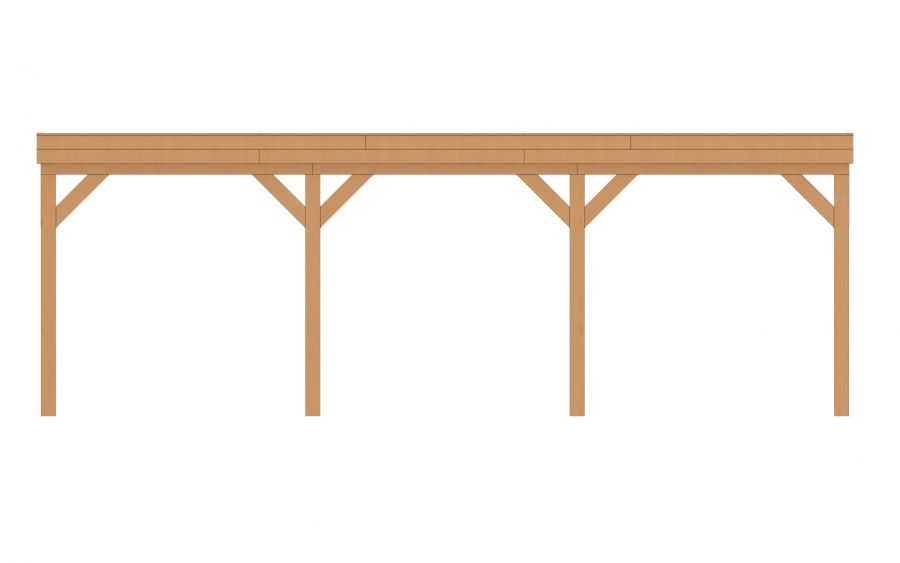 YARD Outdoor SUBLIME veranda plat dak 750x300 cm Douglas blank