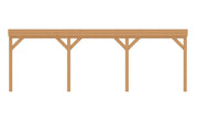 YARD Outdoor SUBLIME veranda plat dak 750x300 cm Douglas blank