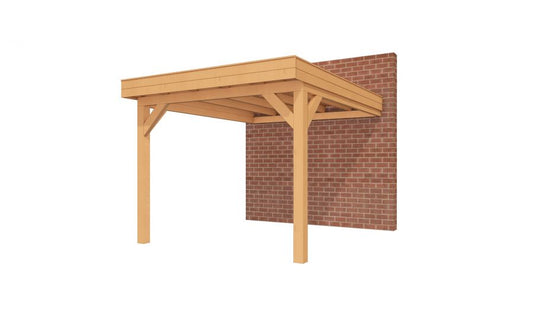 YARD Outdoor SUBLIME veranda plat dak 300x350 cm Douglas blank