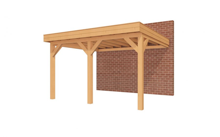 YARD Outdoor SUBLIME veranda plat dak 400x350 cm Douglas blank