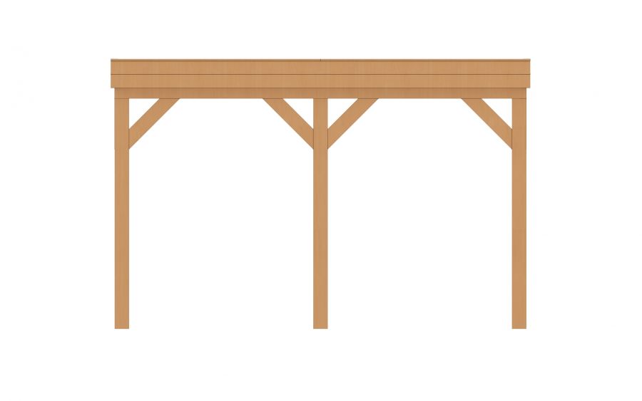 YARD Outdoor SUBLIME veranda plat dak 400x350 cm Douglas blank