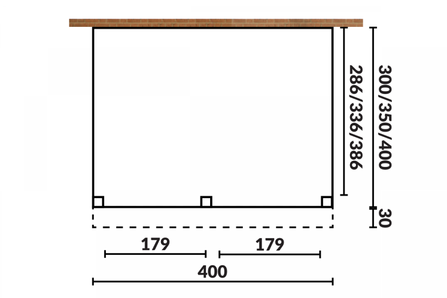 YARD Outdoor SUBLIME veranda plat dak 400x350 cm Douglas blank